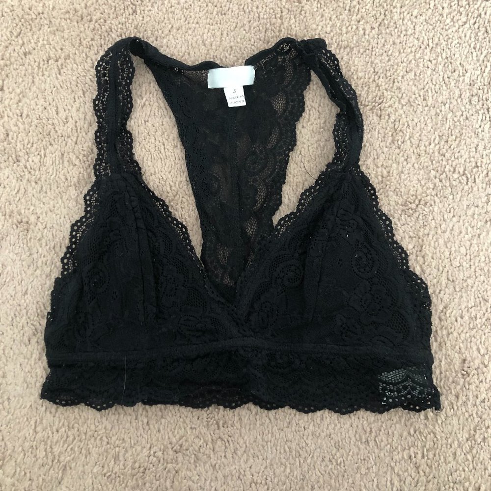 Francesca's Small Black Lace Bralette